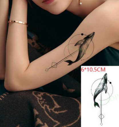 sengpan Waterproof Temporary Tattoo sticker on ear finger music note bird stars line streak henna tatto flash tatoo fake for women 24