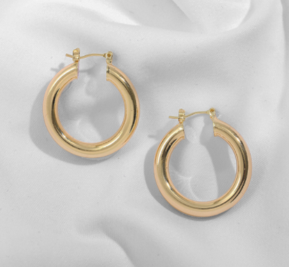 sengpan Gold Silver Color Stainless Steel Hoop Earrings for Women Small Simple Round Circle Huggies Ear Rings Steampunk Accessories