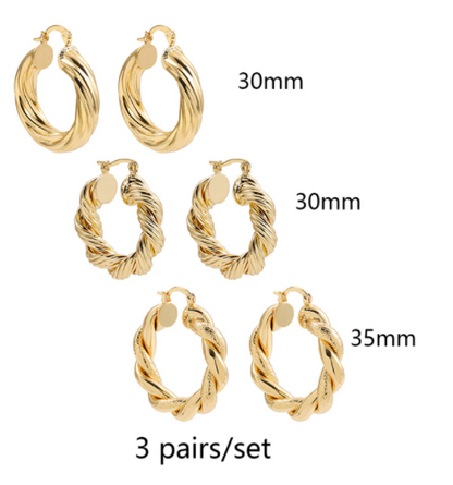 sengpan Gold Silver Color Stainless Steel Hoop Earrings for Women Small Simple Round Circle Huggies Ear Rings Steampunk Accessories