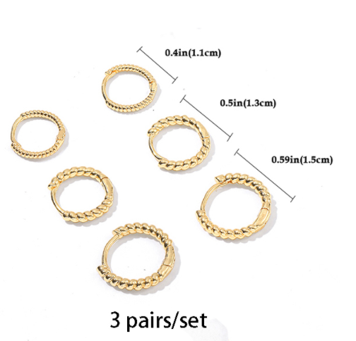 sengpan Gold Silver Color Stainless Steel Hoop Earrings for Women Small Simple Round Circle Huggies Ear Rings Steampunk Accessories