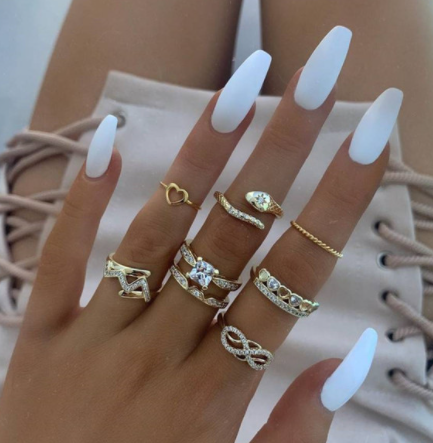 sengpan gifts for women 9Pcs/Set Gothic Metal Knuckle Rings For Women Irregular Geometric Ring Vintage Women Party Jewelry Gift