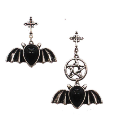 sengpan  gifts for her hot sale new Goth Mysterious Dark Coffin Drop Earrings Jewelry Blood Rose Heart Butterfly Bat Skull Angel Charms Vintage Earrings For Women