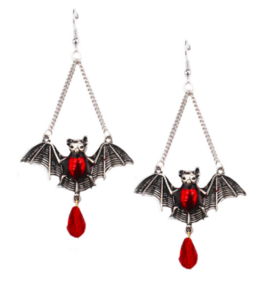 sengpan  gifts for her hot sale new Goth Mysterious Dark Coffin Drop Earrings Jewelry Blood Rose Heart Butterfly Bat Skull Angel Charms Vintage Earrings For Women