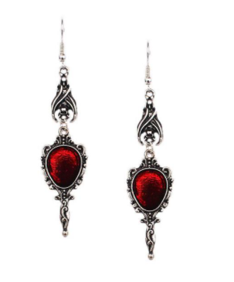 sengpan  gifts for her hot sale new Goth Mysterious Dark Coffin Drop Earrings Jewelry Blood Rose Heart Butterfly Bat Skull Angel Charms Vintage Earrings For Women