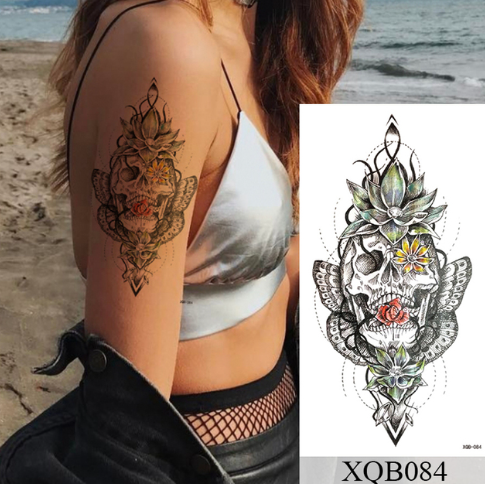 sengpan Waterproof Temporary Tattoo Sticker Flower Rose Flash Tattoos Lalash Tattoos Snake Lion Body Art Arm Fake Sleeve Tatoo Women