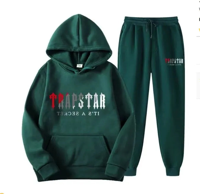 Mens hoodie Trapstar tracksuit and shooters tracksuit rainbow hoodedEmbroidery Plush Letter Decoration Thick sportswear men and women sportswear suit trousers