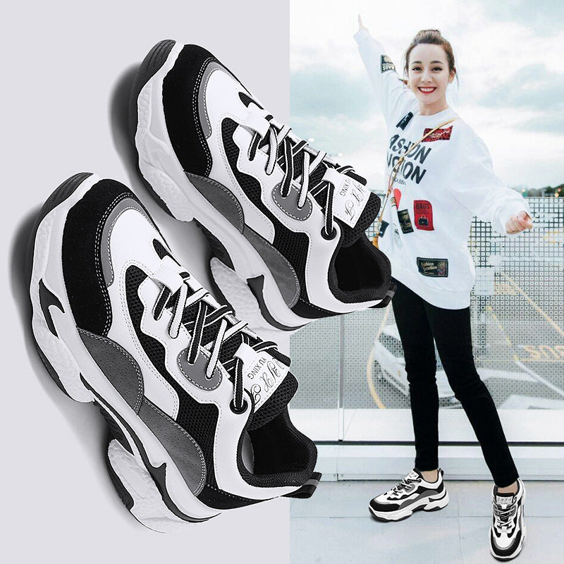 Summer Women's Dad Shoes Ins Korean Style Versatile Sneaker Fashion Casual Trend Breathable Student Shoes