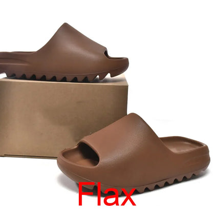 Topsportmarket Sandals Slides Slippers Men Women Glow Green Sand Black Bone White Onyx Cream Slide Sandals Big Size 15