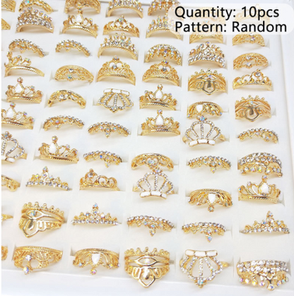 sengpan 10/63pcs Love Kids Cute Sweet Rings Design Flower Animal Fashion Jewelry Accessories For Child Finger Creative Rings Chic Gift