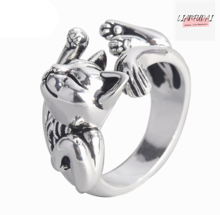 sengpan western jewelry for women Halloween gift 1pcs Titanium Steel Eagle Dragon Claw Halloween Skull Ring Hot Selling Men's Domineering Opening Rock Animal Jewelry