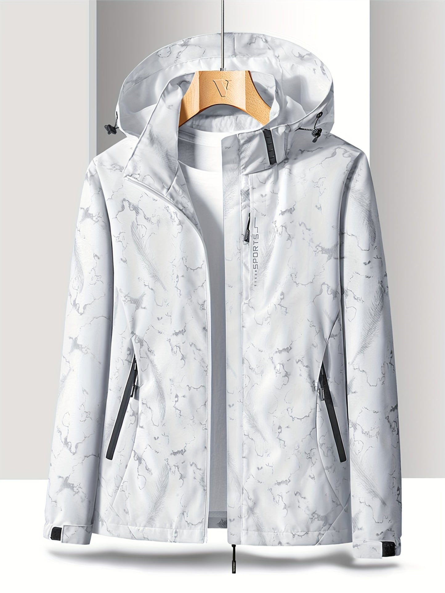 Womens All-Weather Adventure Jacket - Stylish Zipper Pockets, Windproof, Waterproof Hooded Design - Perfect for Hiking, Mountaineering & Outdoor Activewear