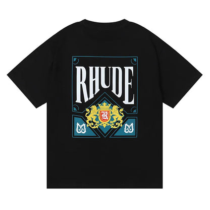 Spring Summer Rhude Shirt Man T Shirts Women Tees Skateboard Oversize Men Short Sleeve T-shirt Brand Men's T-shirts US SIZE S-XXL