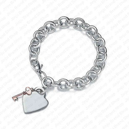 fine sterling silver jewelry 925 bracelet designer charm bracelet Hearts Girlfriend Lady gift luxury braclets bracelet designer for woman bracelets free shipping