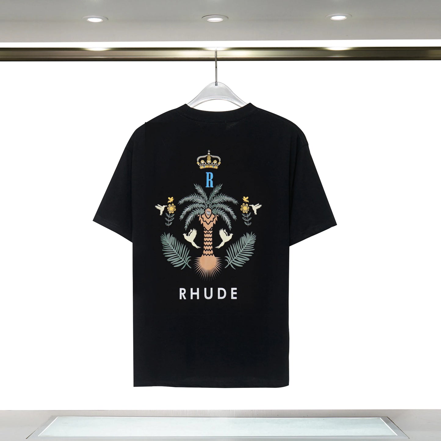 Spring Summer Rhude Shirt Man T Shirts Women Tees Skateboard Oversize Men Short Sleeve T-shirt Brand Men's T-shirts US SIZE S-XXL