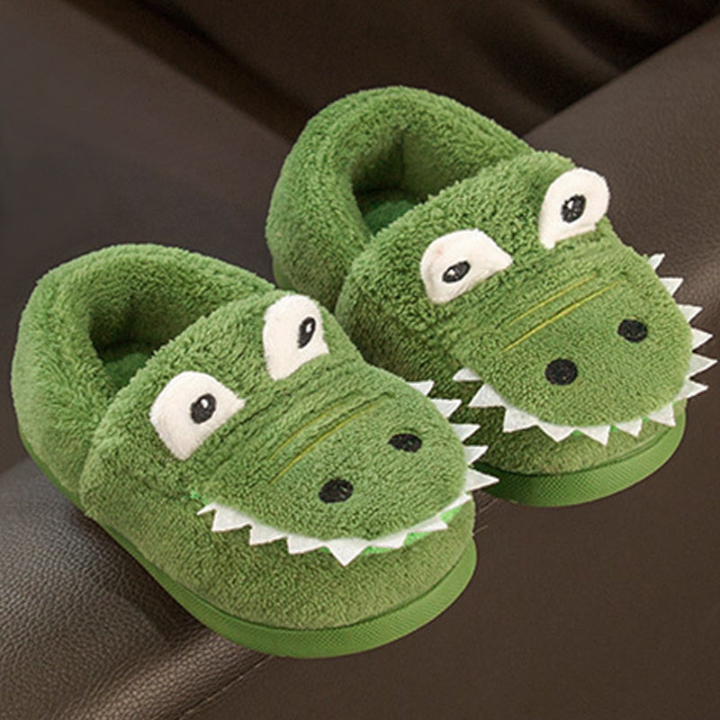 Adorable Fuzzy Dinosaur Slippers for Toddler Girls & Boys - Soft, Warm, and Cozy Indoor Shoes with Cute Prehistoric Pattern - Perfect for Little Ones' Daily Wear