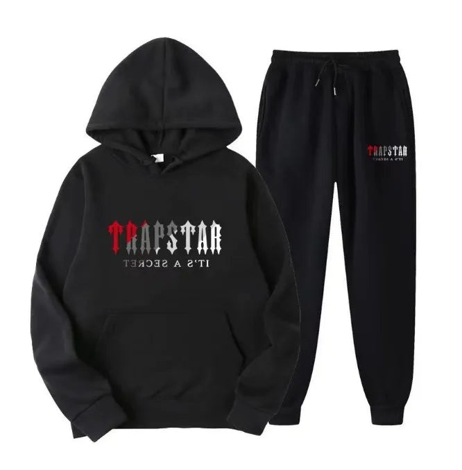 Mens hoodie Trapstar tracksuit and shooters tracksuit rainbow hoodedEmbroidery Plush Letter Decoration Thick sportswear men and women sportswear suit trousers