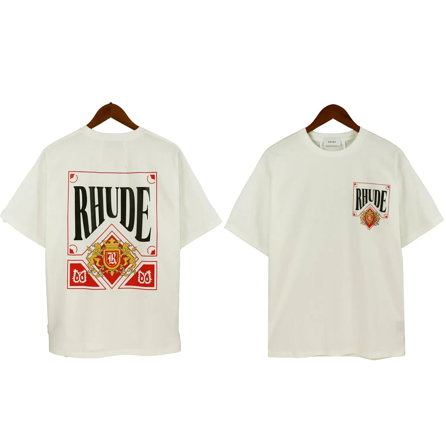 Spring Summer Rhude Shirt Man T Shirts Women Tees Skateboard Oversize Men Short Sleeve T-shirt Brand Men's T-shirts US SIZE S-XXL