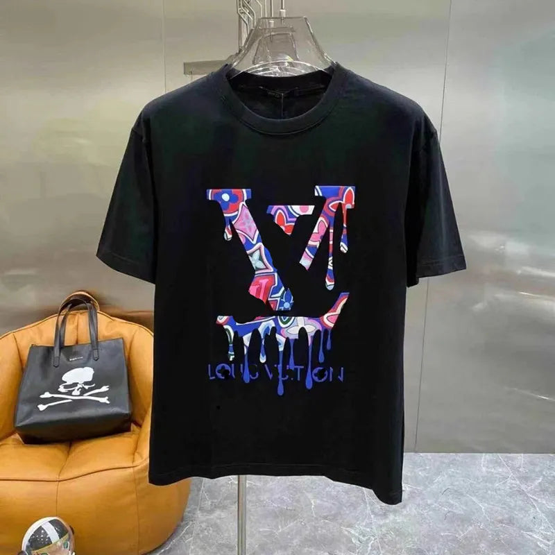 Summer Designer T Men Women Black Tshirt Letter Mens Shirt Printed Short Sleeve Brand Shirts Streetwear Apparel Clothes Play Basketball Tees 1V