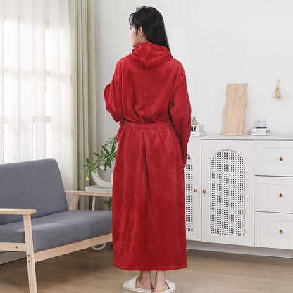 Ultimate Plush Bathrobe - Soft, Warm, and Cozy 50cm/19.69in Long Hooded Robe for Bathroom, Bedroom, Pool, and All Seasons - Perfect for Relaxation and Leisure