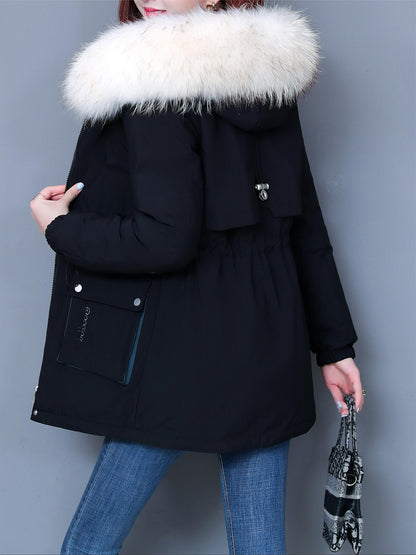 Long Padded Coat For Women, New Thickened Style With Hood, Loose Fit, Popular Jacket, Fashionable Parka Coat Suitable For Winter