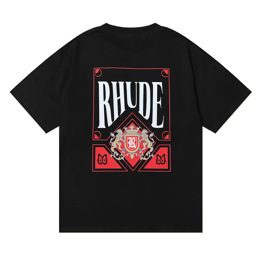 Spring Summer Rhude Shirt Man T Shirts Women Tees Skateboard Oversize Men Short Sleeve T-shirt Brand Men's T-shirts US SIZE S-XXL