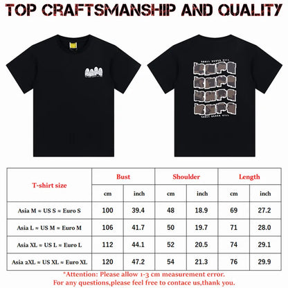 designer Mens T Shirts Top Craftsmanship mens womens Fashion tshirt Foam Print Short Sleeve Street Casual tees Cotton polo tshirts