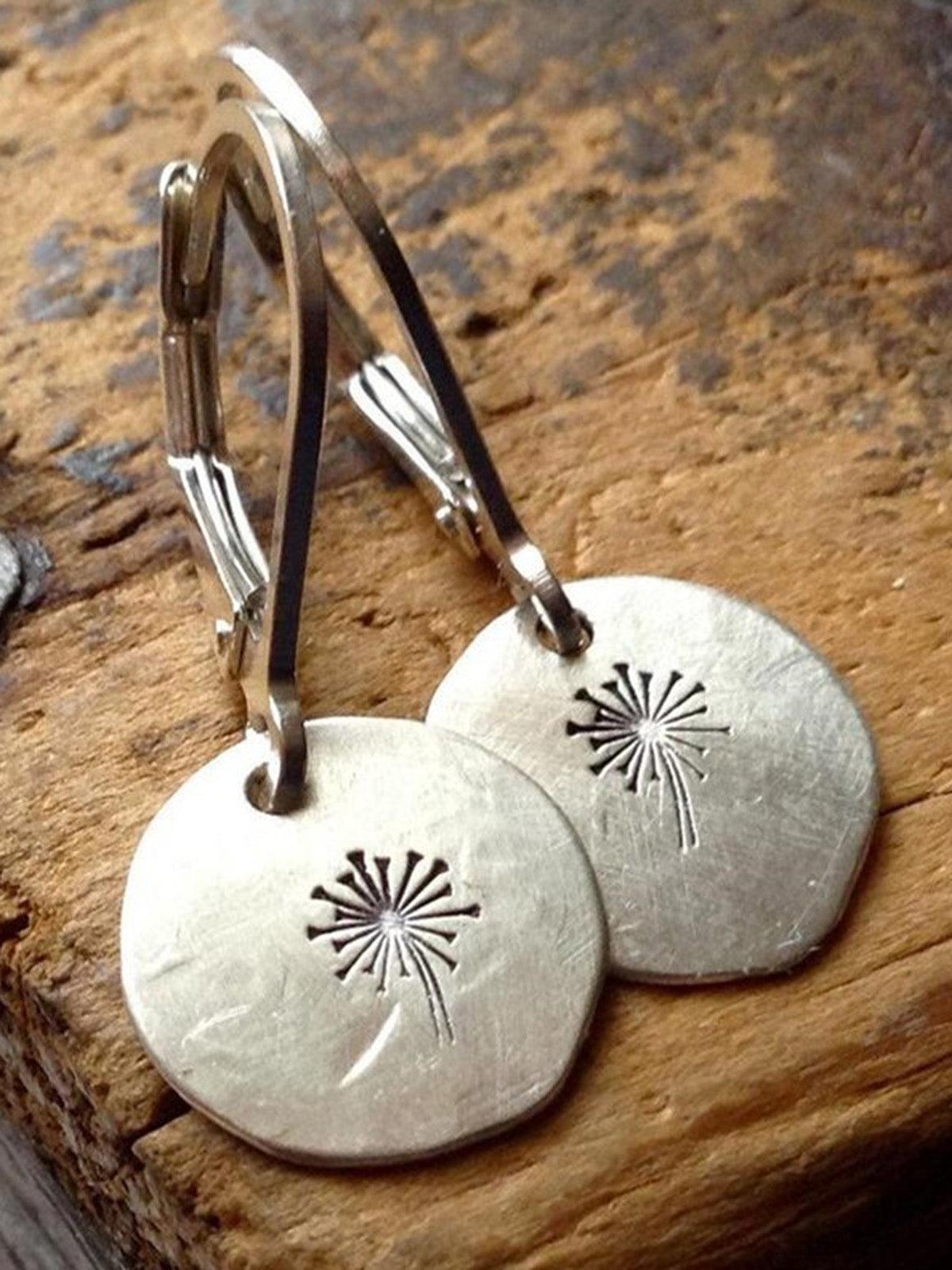 sengpan 2024 New Simple Retro Dandelion Earrings