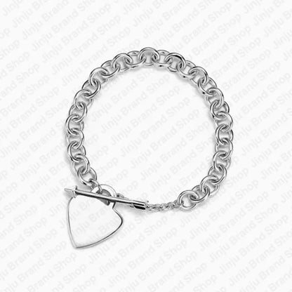 fine sterling silver jewelry 925 bracelet designer charm bracelet Hearts Girlfriend Lady gift luxury braclets bracelet designer for woman bracelets free shipping