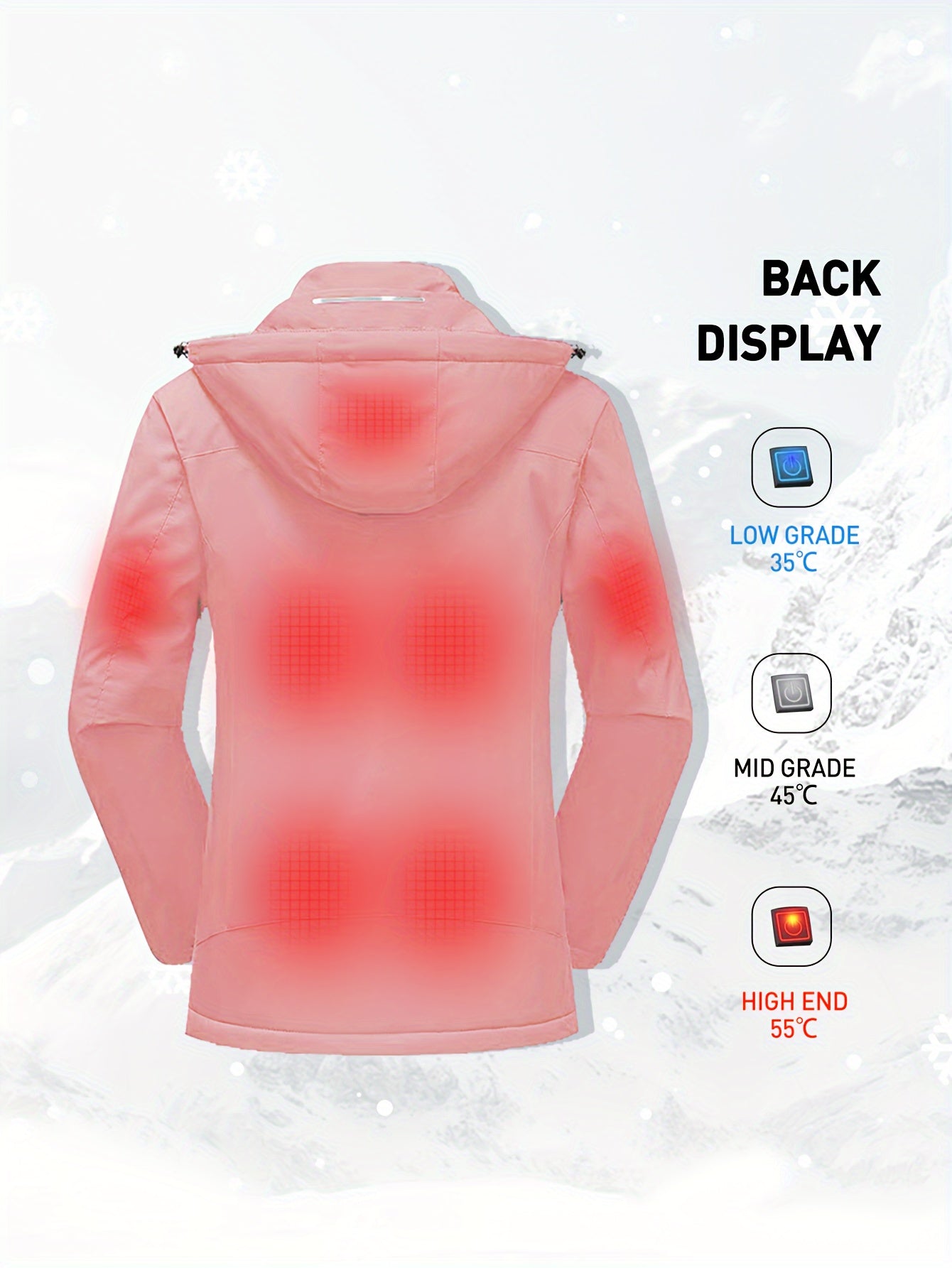 Womens Premium Waterproof Ski Jacket with Hood - Insulated Long Sleeves for Windproof Heating - Durable Outdoor Activewear for All-Weather Adventures