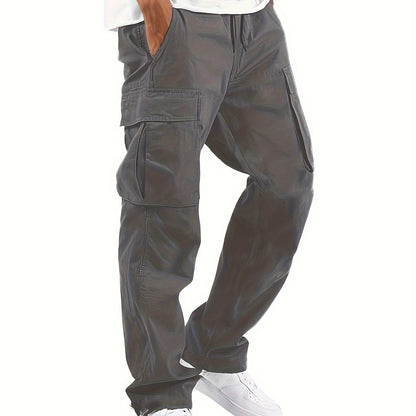 Men's Versatile Cargo Pants - Drawstring, Multi-Pocket Design, Comfort Fit for Work & Casual Wear