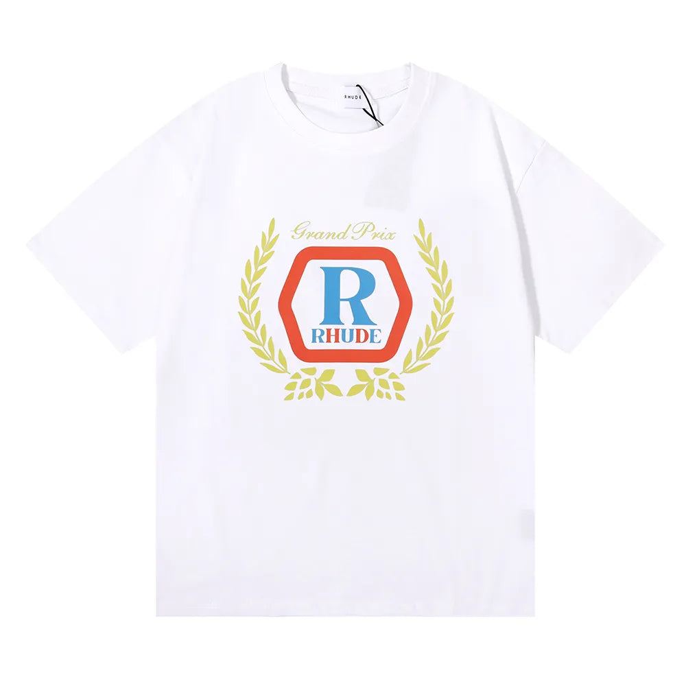 Spring Summer Rhude Shirt Man T Shirts Women Tees Skateboard Oversize Men Short Sleeve T-shirt Brand Men's T-shirts US SIZE S-XXL