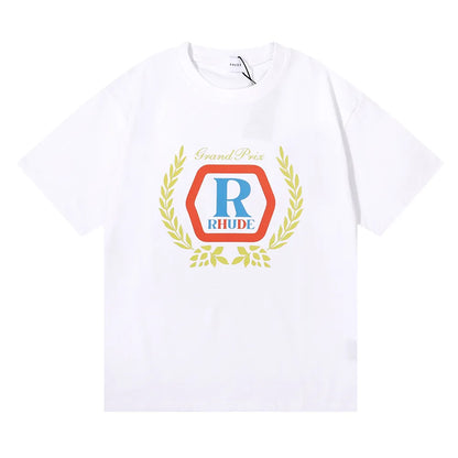 Spring Summer Rhude Shirt Man T Shirts Women Tees Skateboard Oversize Men Short Sleeve T-shirt Brand Men's T-shirts US SIZE S-XXL