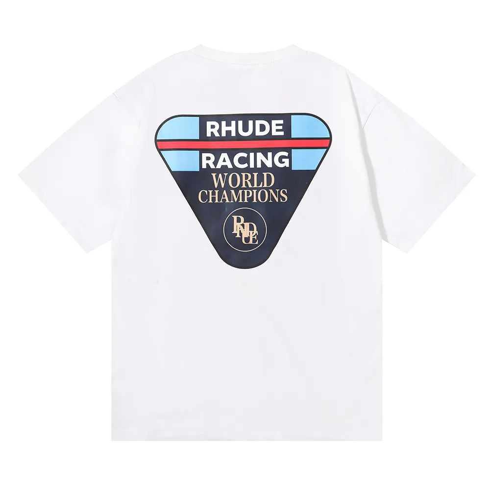 Brand Rhude T Shirts Designer Shirt Men Shorts Print White Black S M L Xl Street Cotton Fashion Youth Mens Tshirts Tshirt