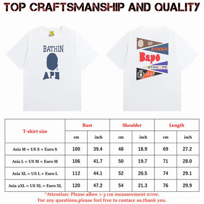 designer Mens T Shirts Top Craftsmanship mens womens Fashion tshirt Foam Print Short Sleeve Street Casual tees Cotton polo tshirts