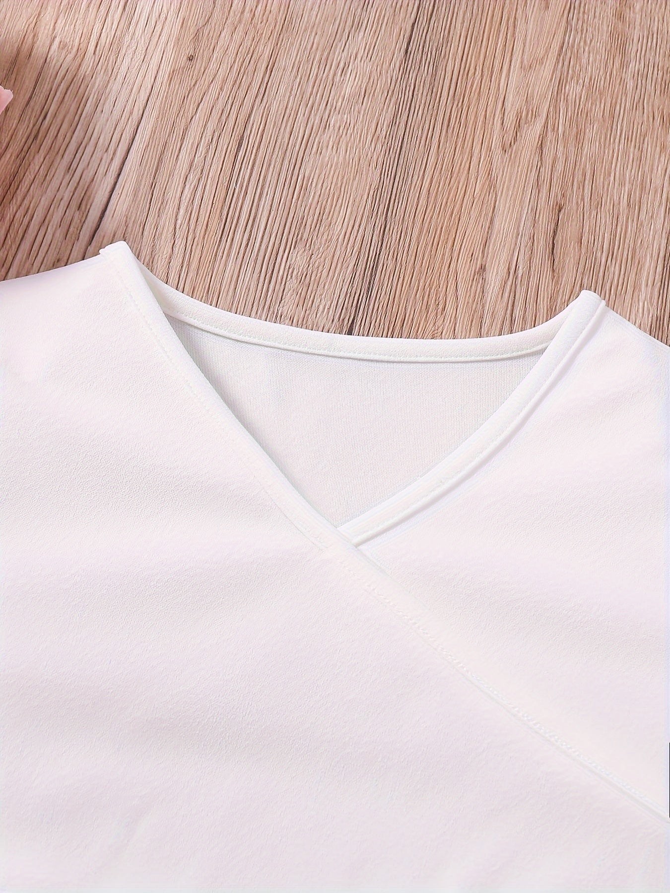 Elegant Girls Criss-cross Hem Top Pullover Shirt Blouse For Spring Summer Party Gift