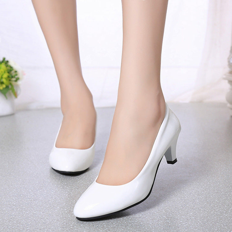 sengpashop Fall  New Women's High Heels Women's Shoes Low-Cut Pointed-Toe Shoes Women's Wholesale