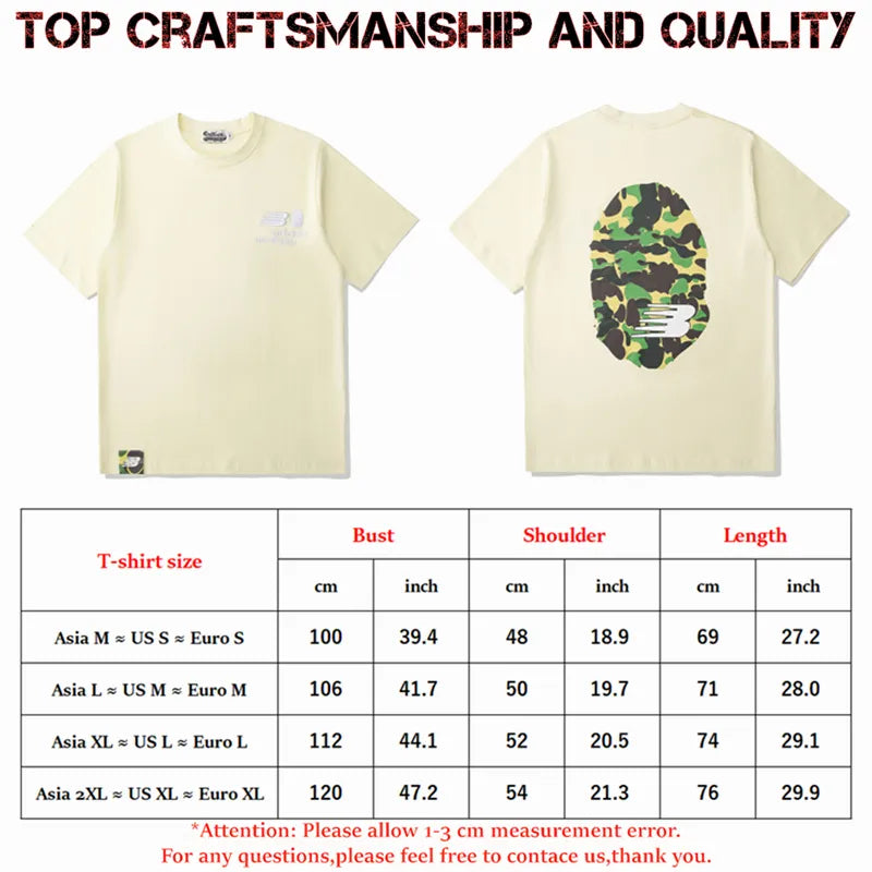 designer Mens T Shirts Top Craftsmanship mens womens Fashion tshirt Foam Print Short Sleeve Street Casual tees Cotton polo tshirts