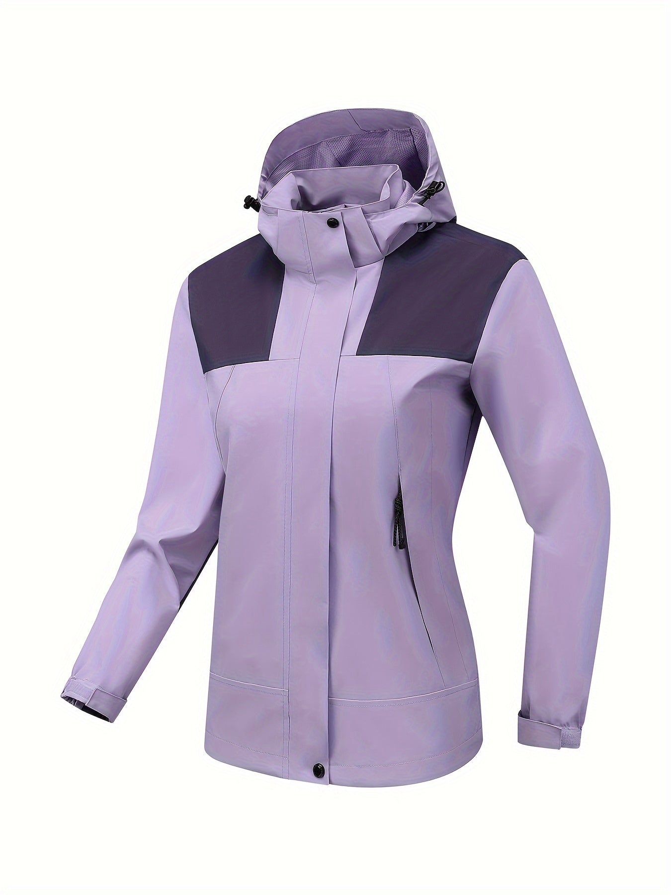 Womens Waterproof Hiking Jacket - Durable & Breathable Sport Style - Lightweight Hooded Outerwear for Outdoor Adventures & Casual Wear