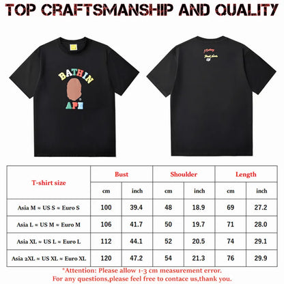 designer Mens T Shirts Top Craftsmanship mens womens Fashion tshirt Foam Print Short Sleeve Street Casual tees Cotton polo tshirts