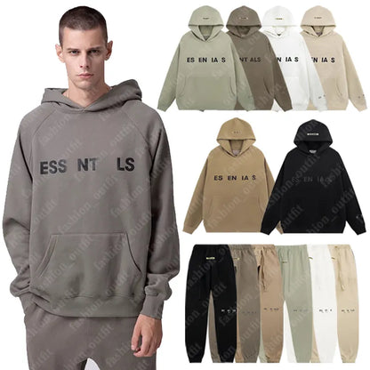 Fashion Fog Hoodie 1977 ESS Hoodies Mens Womens Pullover Hip Hop Tracksuit Oversized Sweatshirts Pants Set Casual Ladys Jumpers essentialsweatshirts Hoody