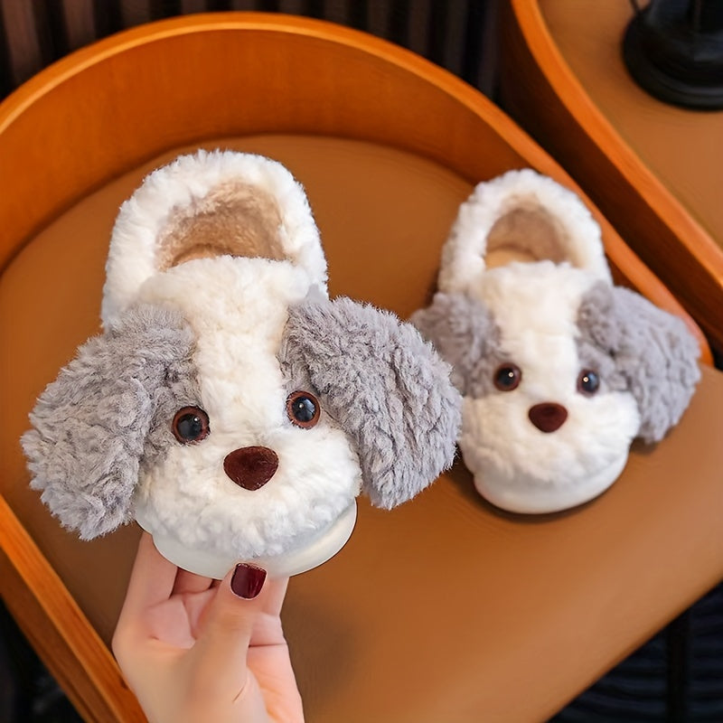 Cozy Cartoon Plush Kids' Slippers - Warm, Thick Sole for Boys & Girls, Perfect for Indoor Use in Fall/Winter