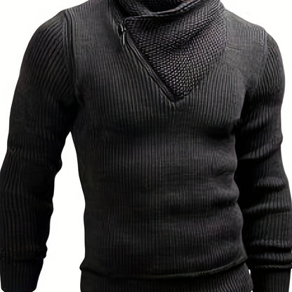 Plus Size Mens Soft Knit Turtleneck Sweater - Classic Comfortable Design for Spring Fall Winter - Cozy Mens Clothing for Casual Wear