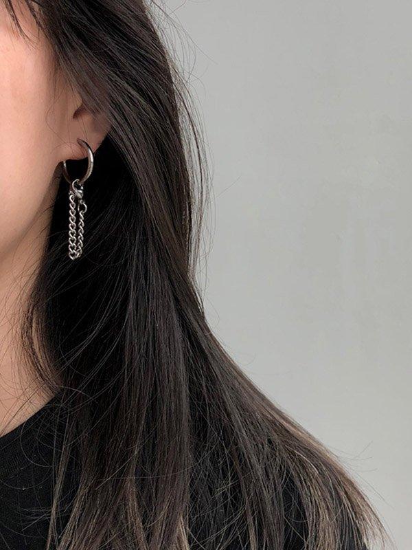 sengpan 2024 New Stylish Punk Asymmetric Earrings Accessories