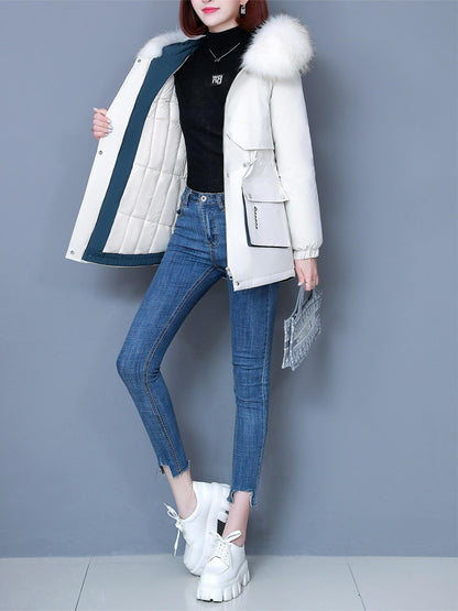 Long Padded Coat For Women, New Thickened Style With Hood, Loose Fit, Popular Jacket, Fashionable Parka Coat Suitable For Winter