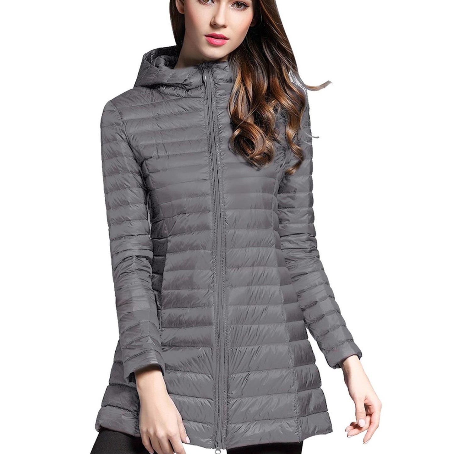 Stylish Zipper Pocket Hooded Coat - Water-Resistant, Casual, Long Sleeve, Fall & Winter Outwear for Women - Solid Color, Comfortable, Versatile, and Perfect for Daily Life