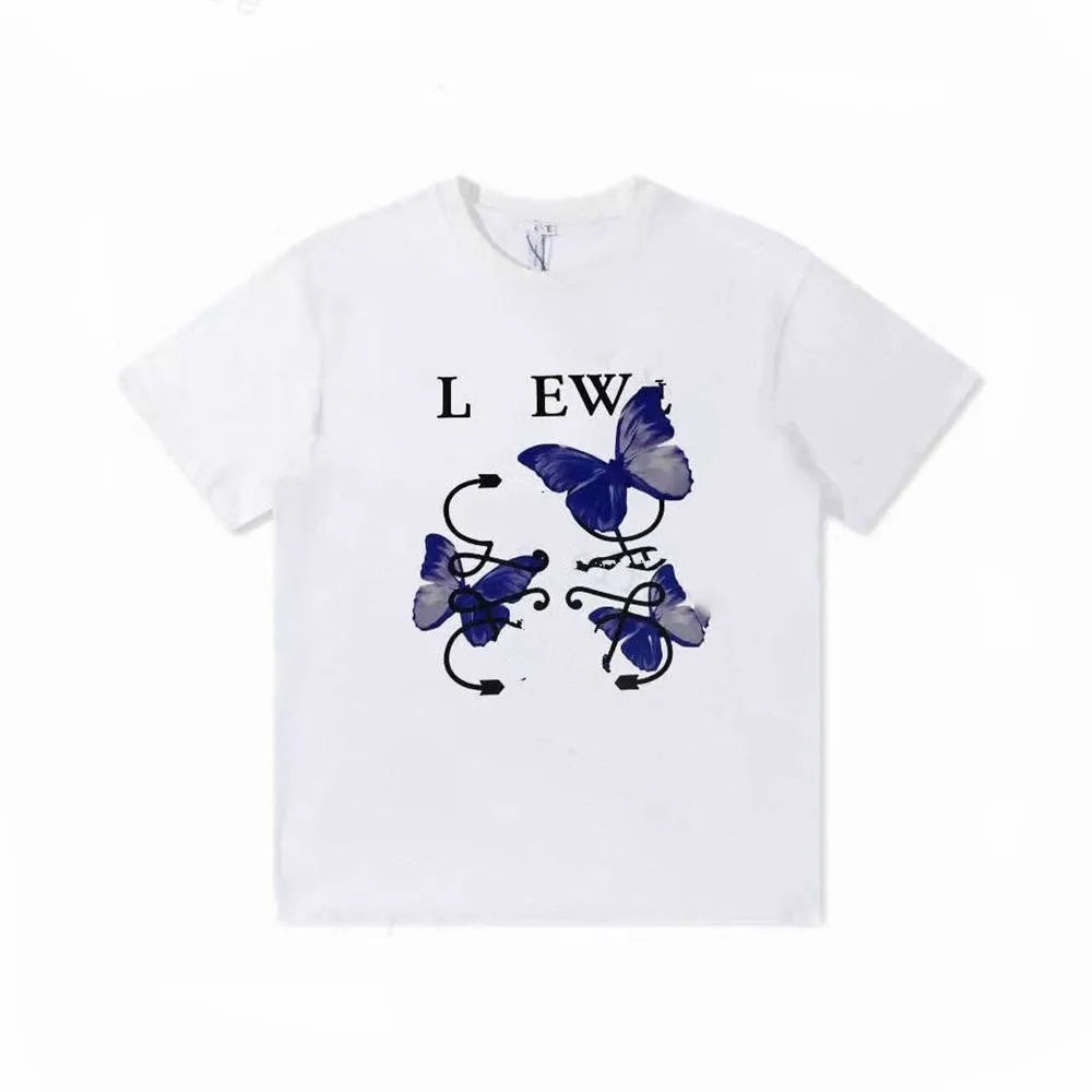 Summer with Alphabet Print Men's Loose Casual Trend Top Clothing Street Short Sleeve T-shirt