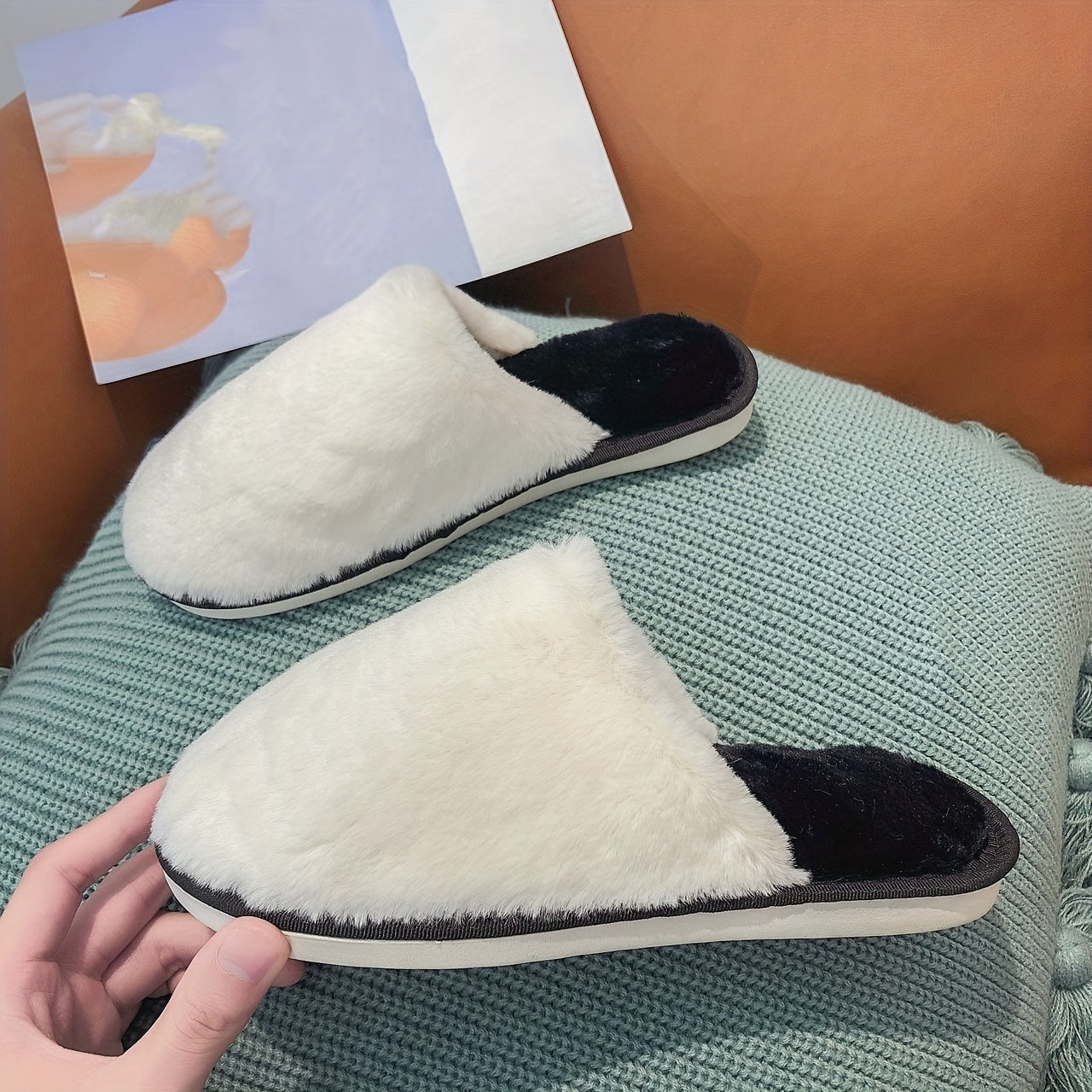 Cozy & Stylish Slippers - Soft, Comfortable Indoor Shoes with Non-Slip Rubber Sole for All Seasons