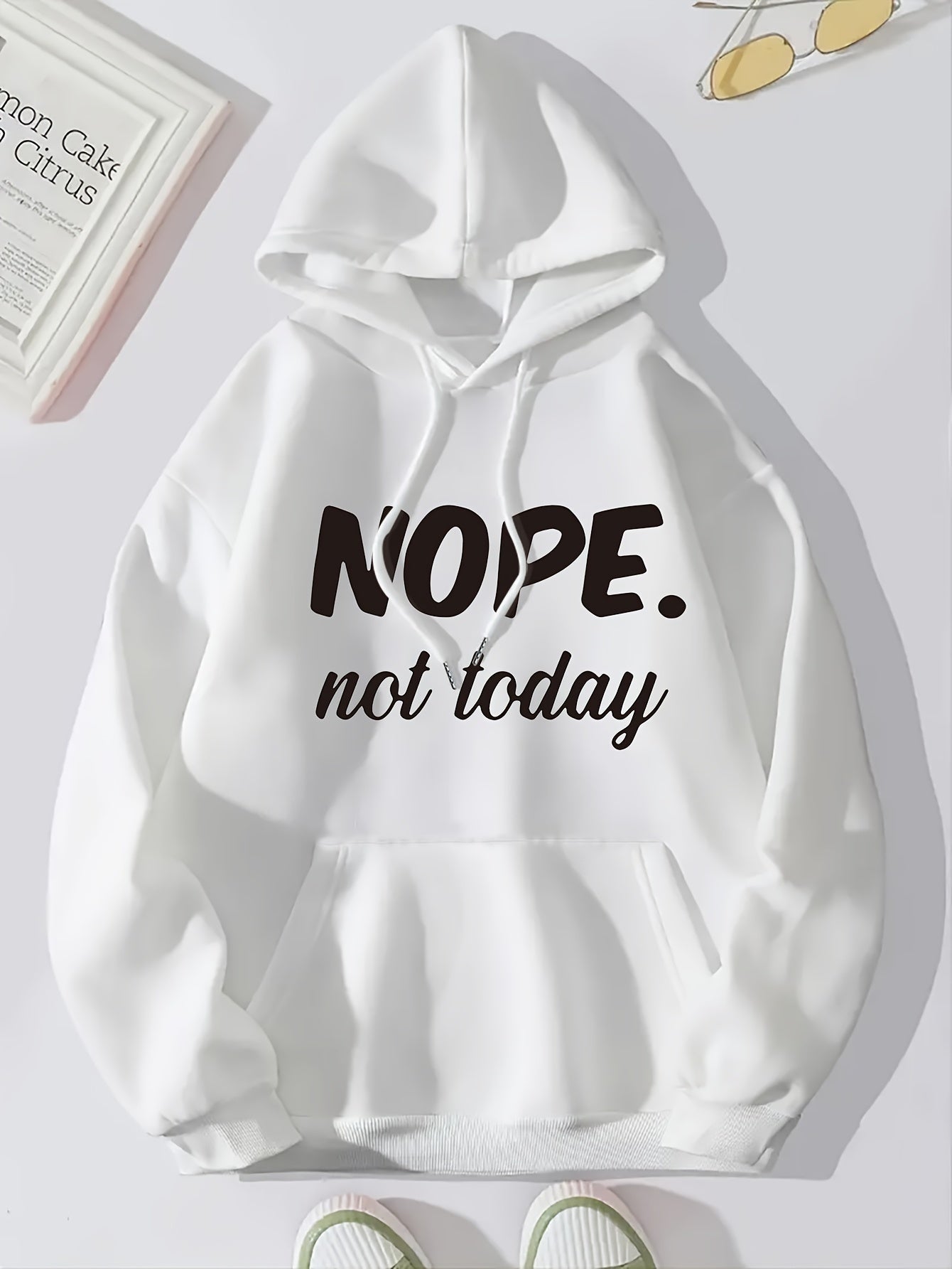 Stylish & Comfy 'Nope Not Today' Hoodie: Warm, Adjustable, Easy-Care - Ideal Fall/Winter Wear for Women