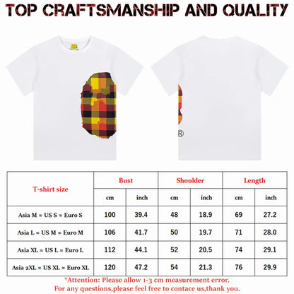 designer Mens T Shirts Top Craftsmanship mens womens Fashion tshirt Foam Print Short Sleeve Street Casual tees Cotton polo tshirts