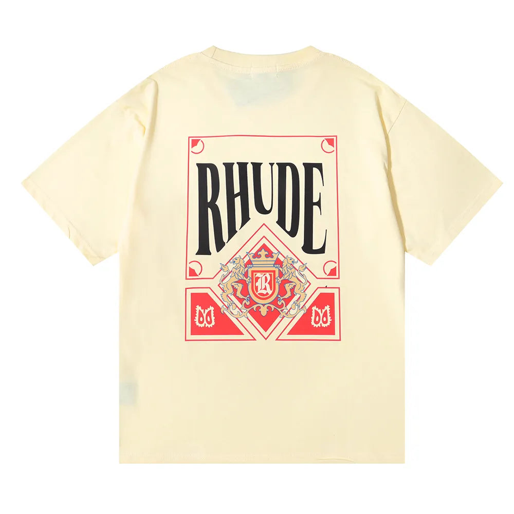 Spring Summer Rhude Shirt Man T Shirts Women Tees Skateboard Oversize Men Short Sleeve T-shirt Brand Men's T-shirts US SIZE S-XXL